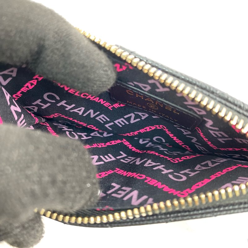 ☆ Chanel 香奈兒 Black Caviar Skin Zip Card Case 黑色粒紋小牛皮卡套 - 267000140-12