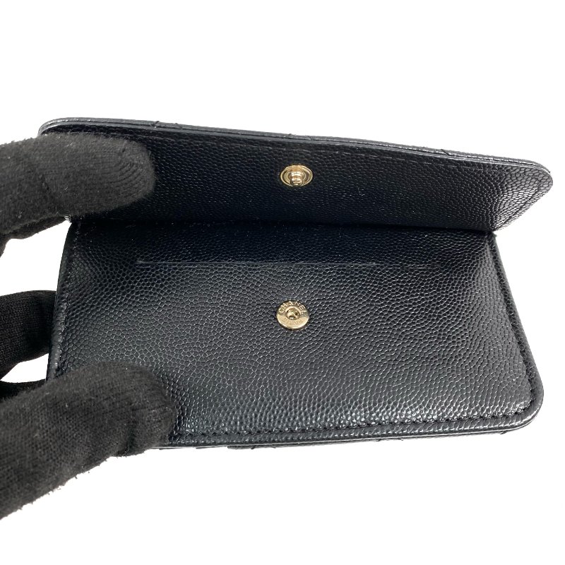 ☆ Chanel 香奈兒 Black Caviar Skin Zip Card Case 黑色粒紋小牛皮卡套 - 267000140-14