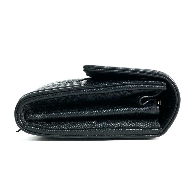 ☆ Chanel 香奈兒 Black Caviar Skin Boy Flap Long Wallet 黑色粒紋小牛皮長銀包 - 267000277-3