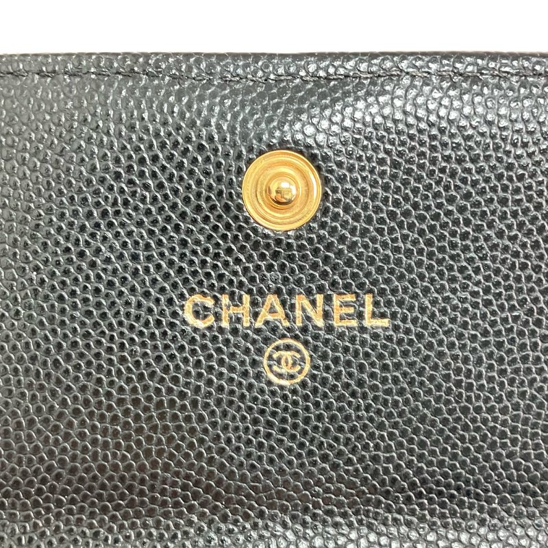☆ Chanel 香奈兒 Black Caviar Skin Boy Flap Long Wallet 黑色粒紋小牛皮長銀包 - 267000277-17