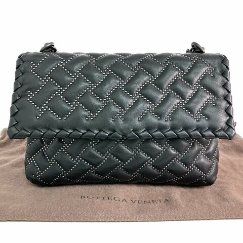 ☆ Bottega Veneta 寳緹嘉 Black Calfskin Chain Shoulder Bag 黑色小牛皮鏈條單肩袋 - 257028969