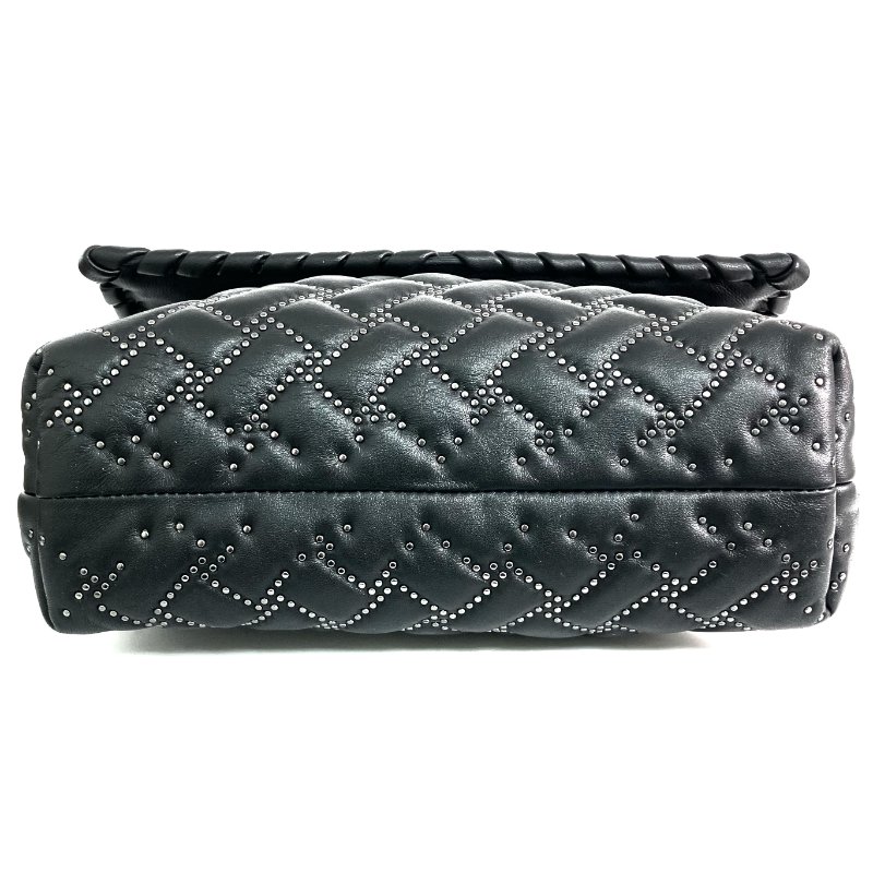 ☆ Bottega Veneta 寳緹嘉 Black Calfskin Chain Shoulder Bag 黑色小牛皮鏈條單肩袋 - 257028969-6