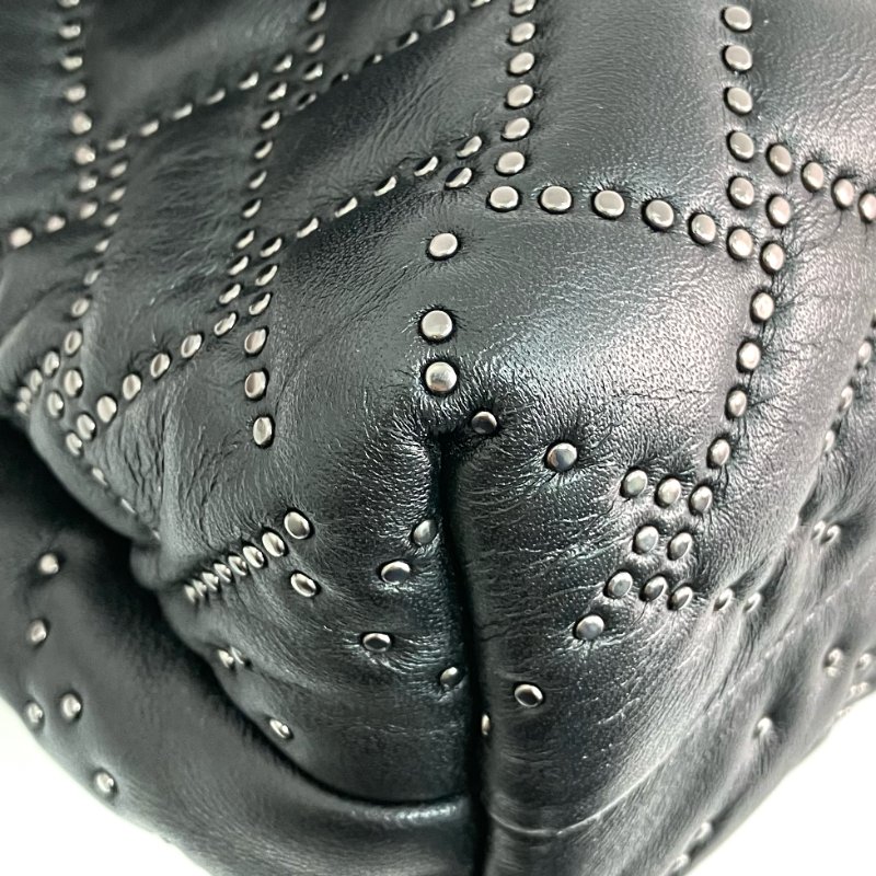 ☆ Bottega Veneta 寳緹嘉 Black Calfskin Chain Shoulder Bag 黑色小牛皮鏈條單肩袋 - 257028969-8