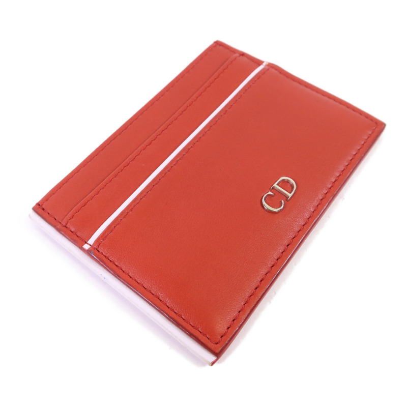 Dior 牛皮皮革Card Holder銀扣卡片套-2