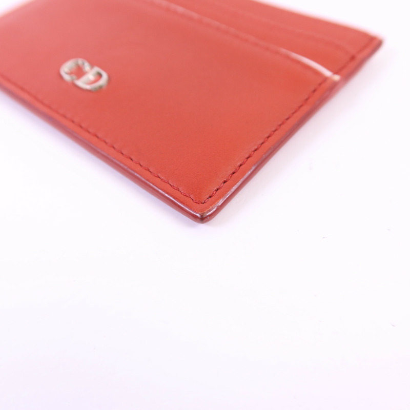 Dior 牛皮皮革Card Holder銀扣卡片套-8