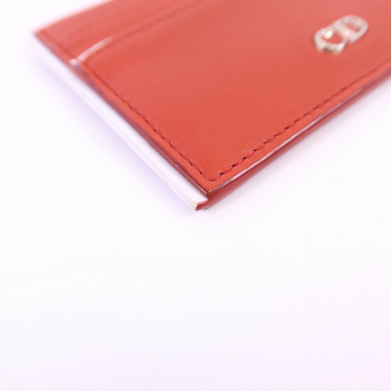 Dior 牛皮皮革Card Holder銀扣卡片套-9