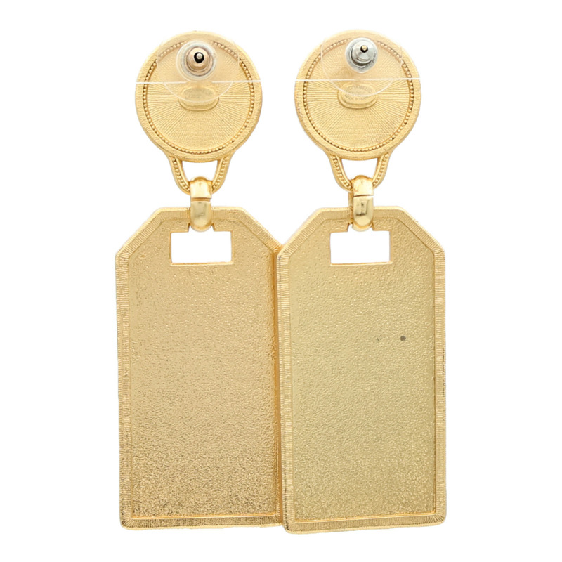 CHANEL PVC/金屬31 Rue Cambon耳環-2