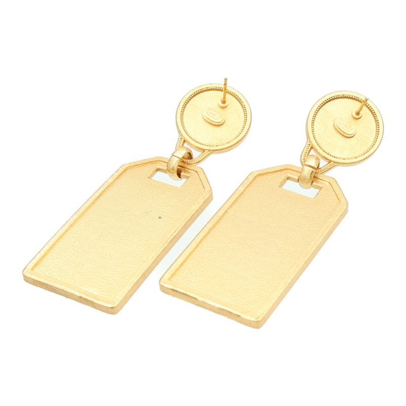 CHANEL PVC/金屬31 Rue Cambon耳環-3