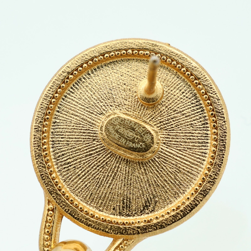 CHANEL PVC/金屬31 Rue Cambon耳環-4