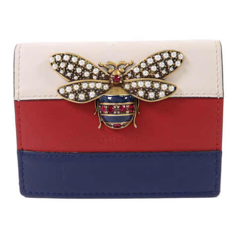 GUCCI 牛皮皮革Queen Margaret金扣錢包