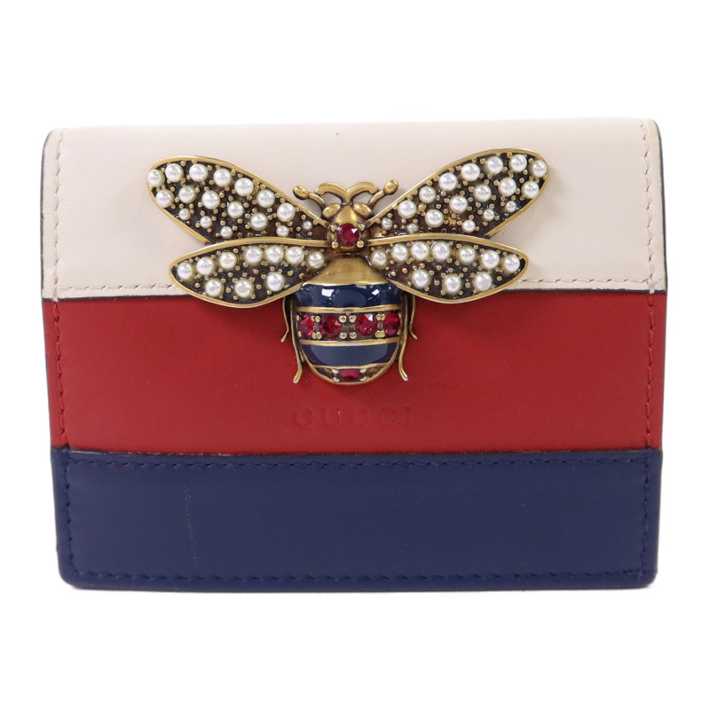 GUCCI 牛皮皮革Queen Margaret金扣錢包-0