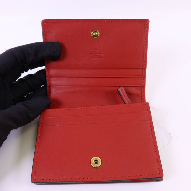 GUCCI 牛皮皮革Queen Margaret金扣錢包-4