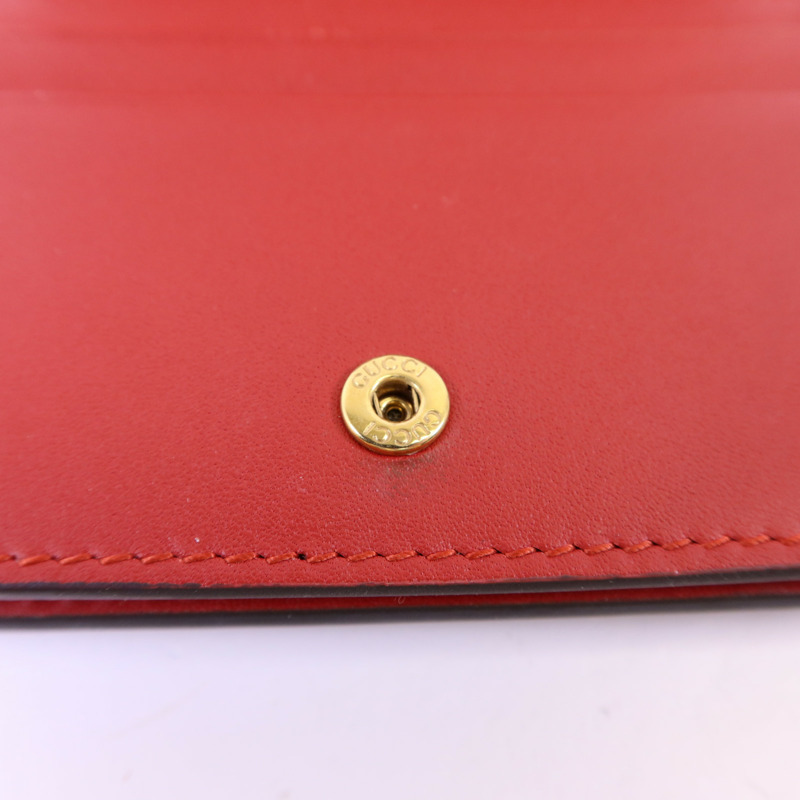 GUCCI 牛皮皮革Queen Margaret金扣錢包-9