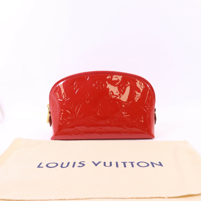 LOUIS VUITTON Monogram Vernis Pochette Cosmetic Pouch金扣手拿包-14