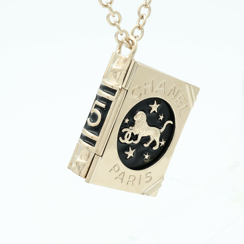 CHANEL 金屬CC Lion Book Locket項鍊-2
