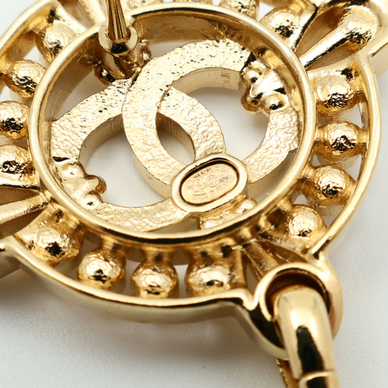 CHANEL 金屬Faux Pearl Drop Earrings耳環-6