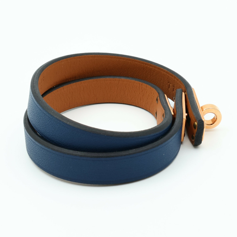 HERMES Swift皮革Mini Kelly Double Tour Bracelet金扣手鏈-1