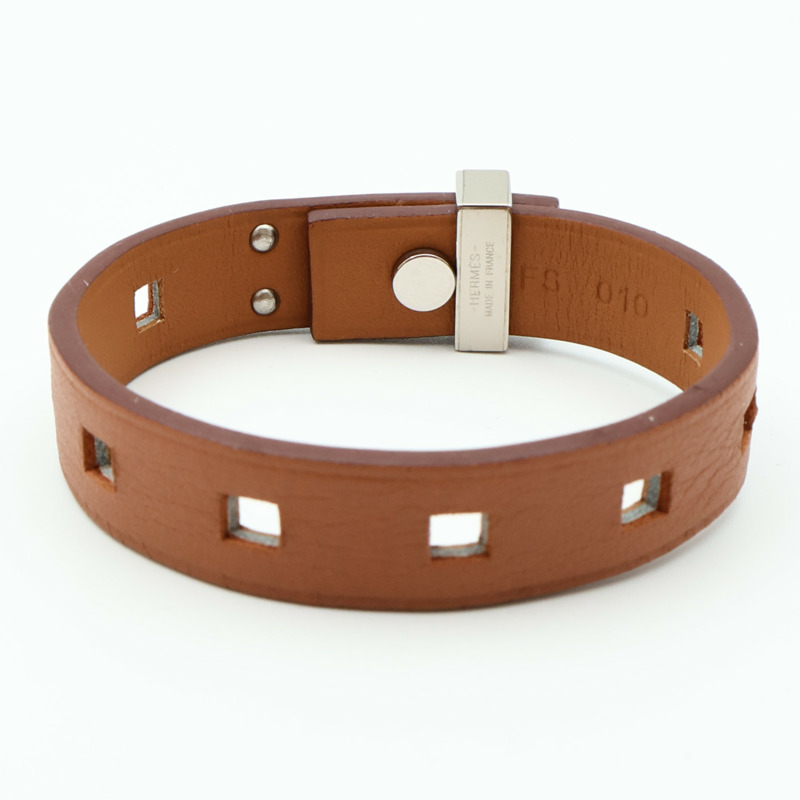 HERMES Swift皮革Mini Dog Bracelet銀扣手鏈-2