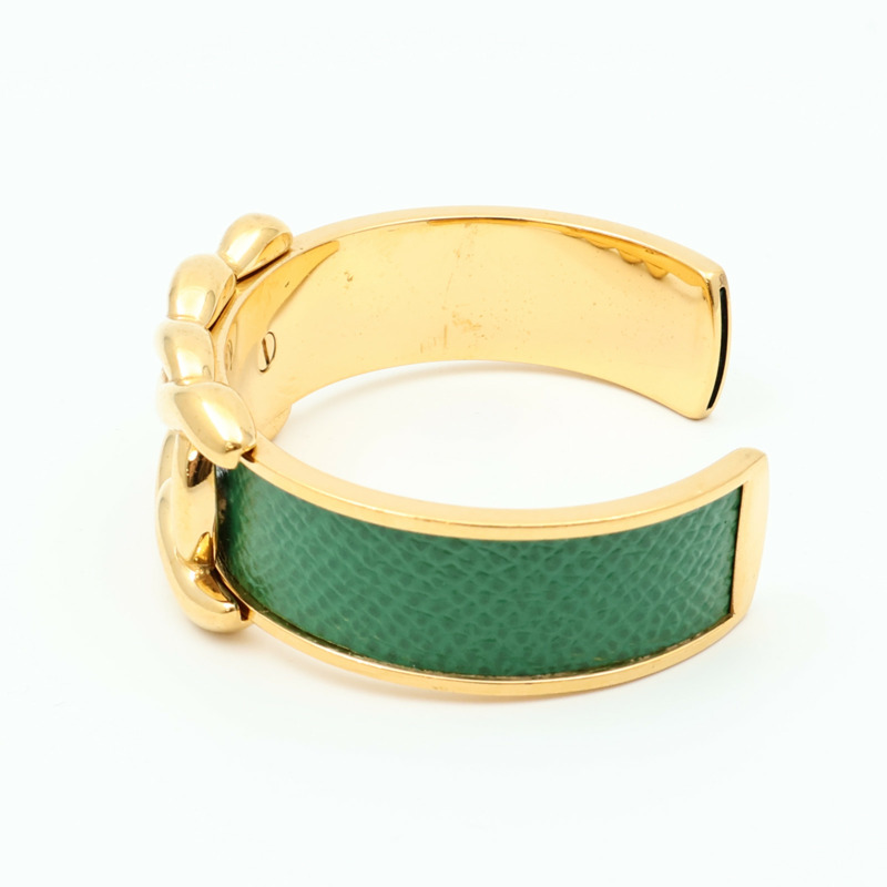 HERMES Epsom皮革Vintage Knot Bangle金屬手鐲-1