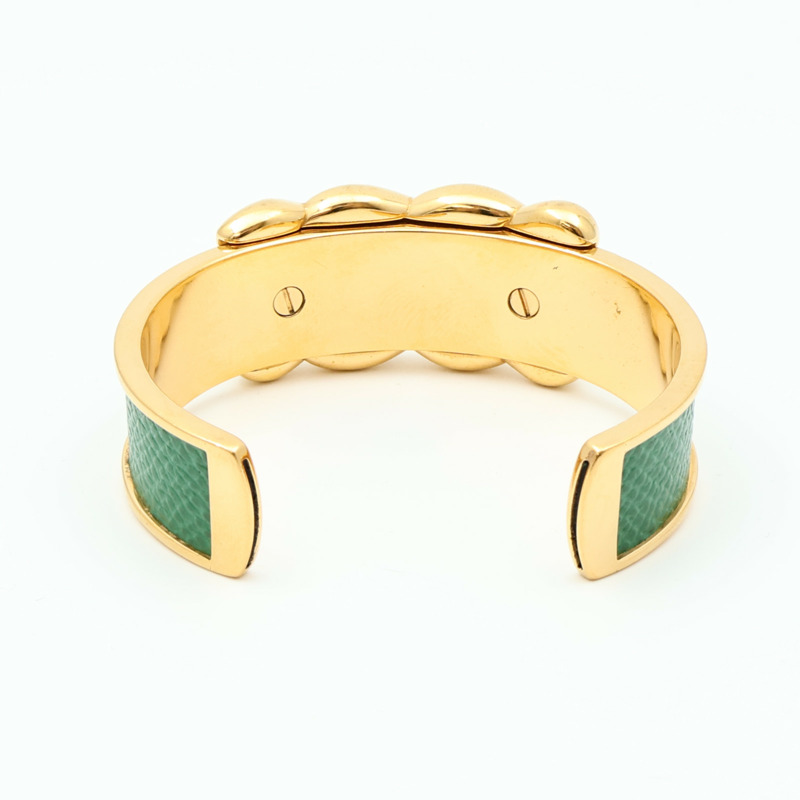 HERMES Epsom皮革Vintage Knot Bangle金屬手鐲-2