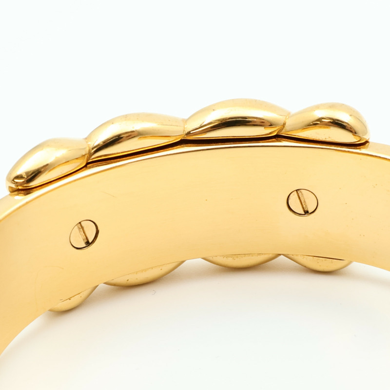 HERMES Epsom皮革Vintage Knot Bangle金屬手鐲-6