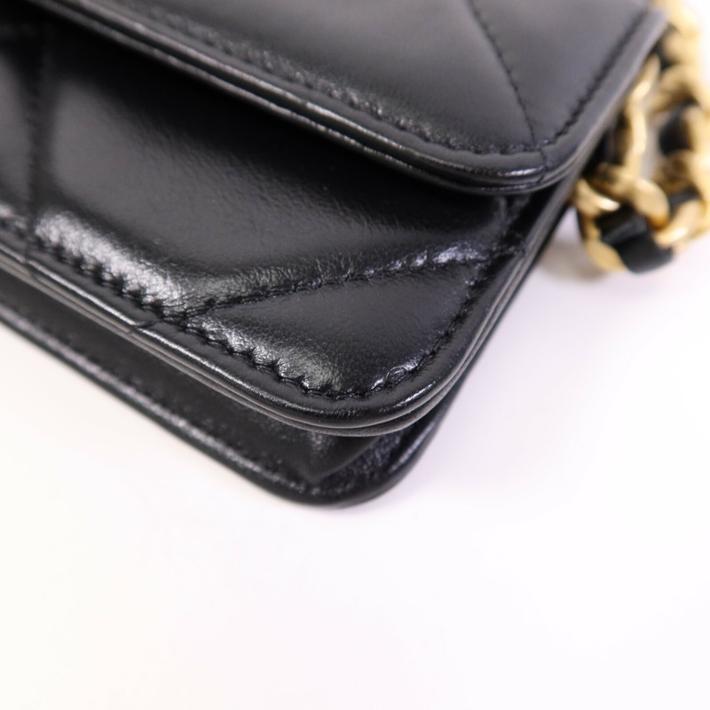 CHANEL 羊皮皮革Chanel 19 Mini鏈帶肩背袋-9