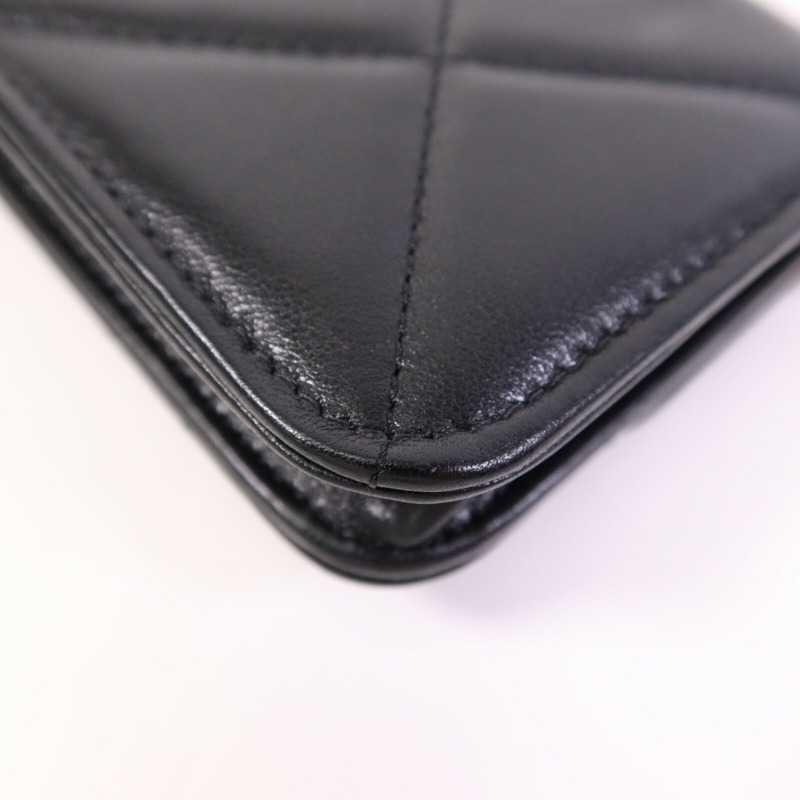 CHANEL 羊皮皮革Chanel 19 Mini鏈帶肩背袋-11