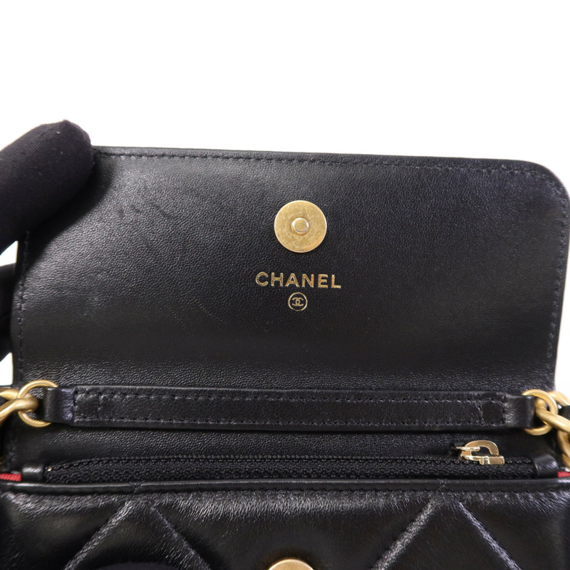 CHANEL 羊皮皮革Chanel 19 Mini鏈帶肩背袋-13