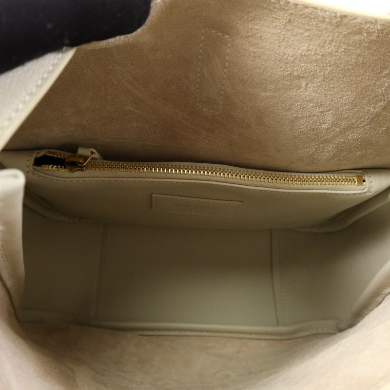 SAINT LAURENT 牛皮皮革Hobo Small金扣手挽袋-4