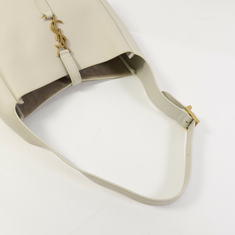 SAINT LAURENT 牛皮皮革Hobo Small金扣手挽袋-8