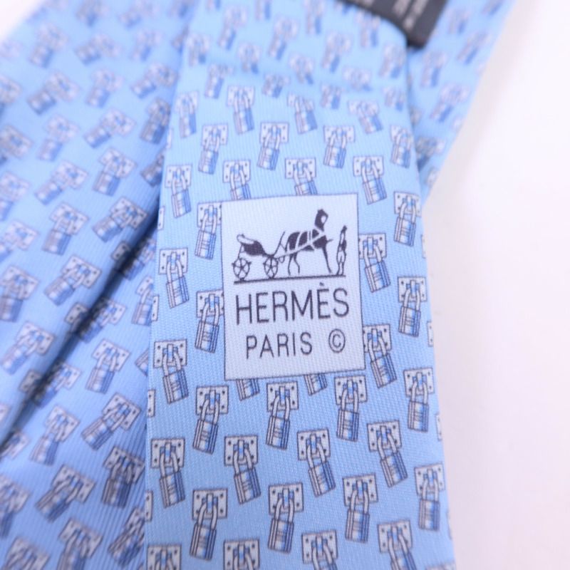 HERMES 絲質Necktie領帶-5