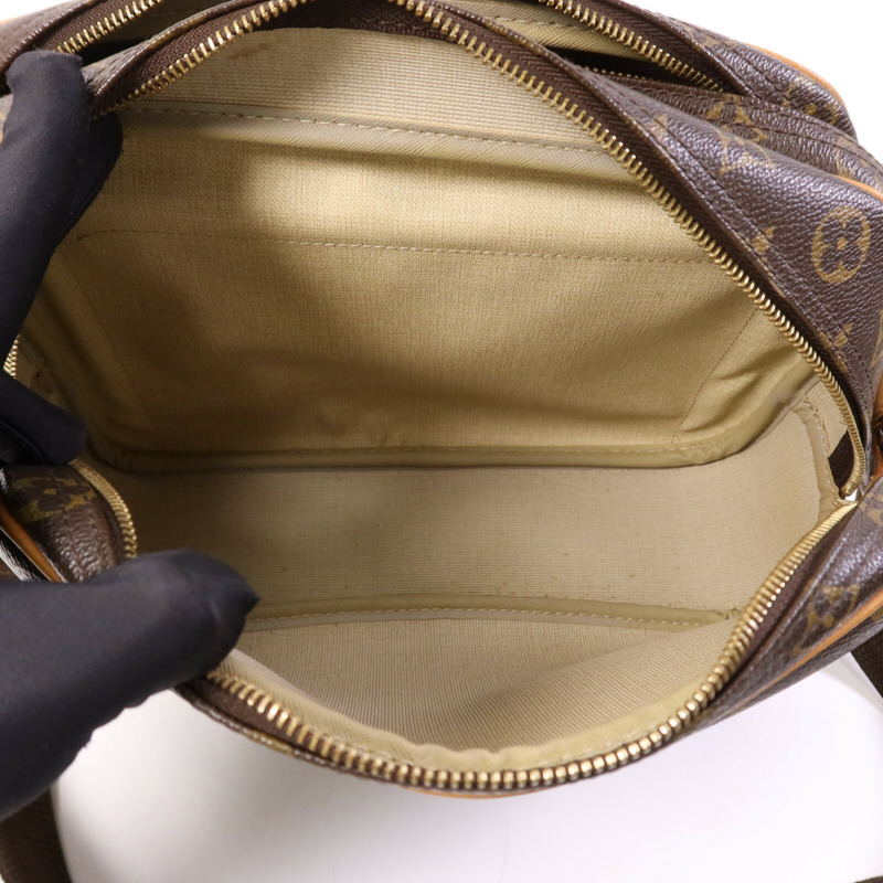 LOUIS VUITTON Monogram Reporter PM金扣肩背袋棕色-4