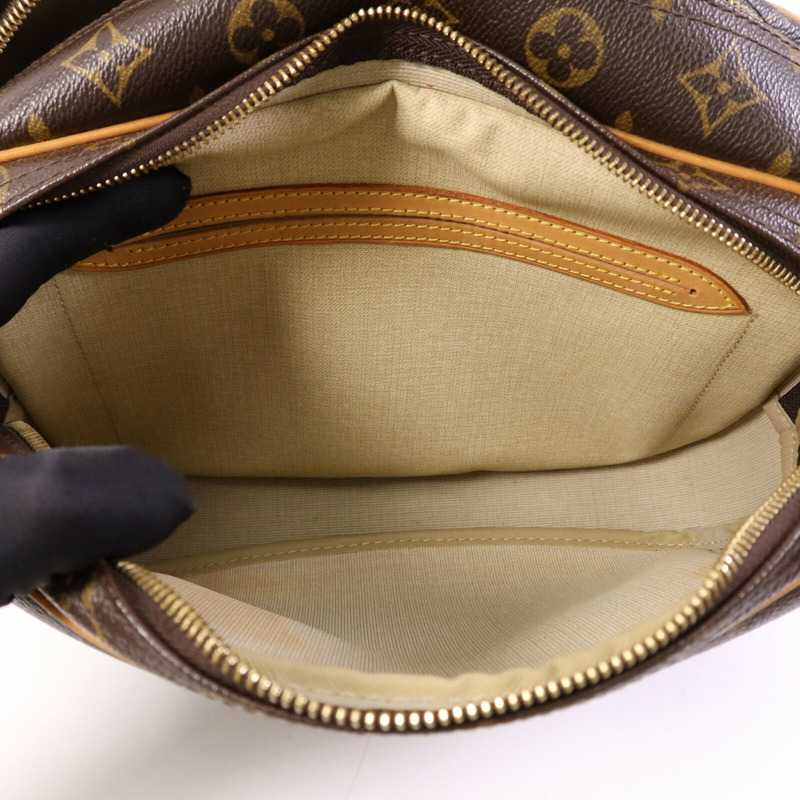 LOUIS VUITTON Monogram Reporter PM金扣肩背袋棕色-5