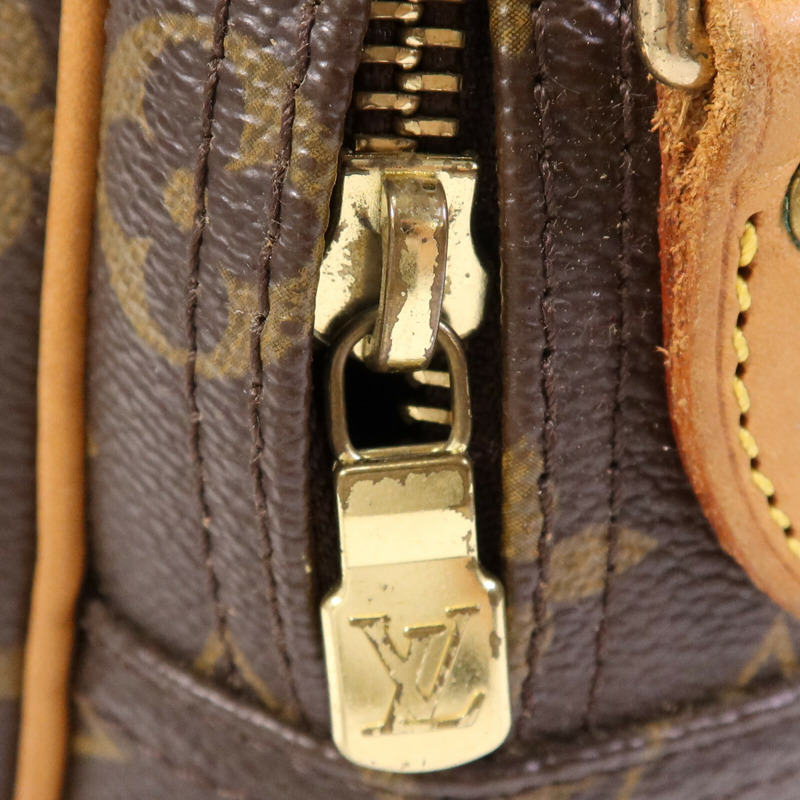 LOUIS VUITTON Monogram Reporter PM金扣肩背袋棕色-8