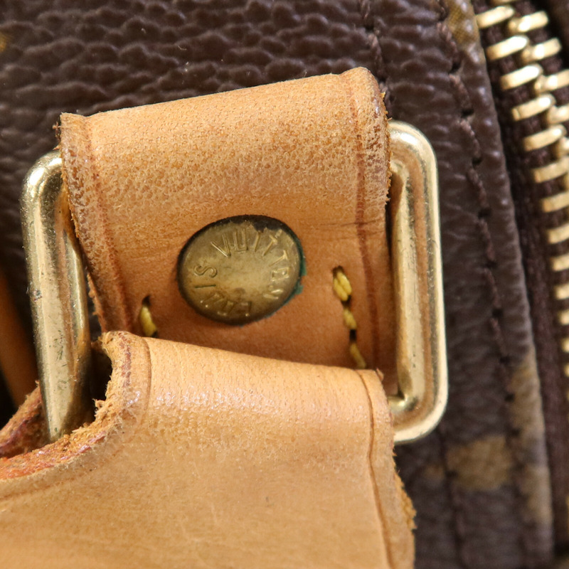 LOUIS VUITTON Monogram Reporter PM金扣肩背袋棕色-16