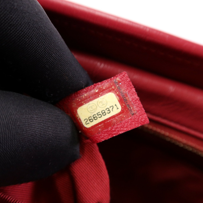 CHANEL 牛皮皮革Gabrielle Medium鏈帶肩背袋-7