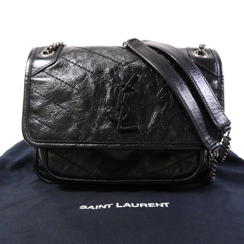 YVES SAINT LAURENT 牛皮皮革Niki Baby鏈帶肩背袋-8