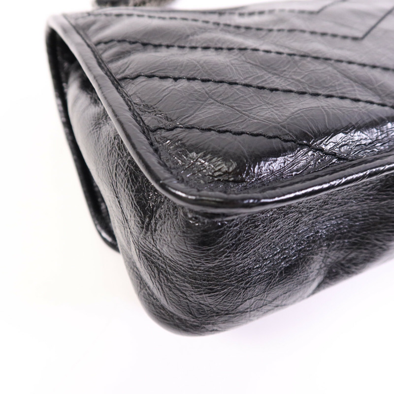 YVES SAINT LAURENT 牛皮皮革Niki Baby鏈帶肩背袋-12