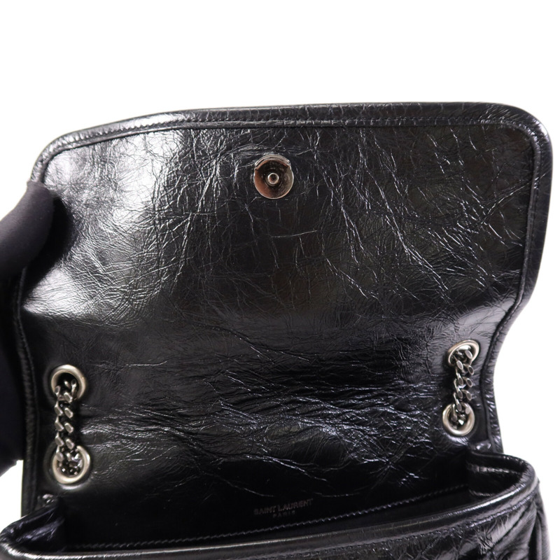 YVES SAINT LAURENT 牛皮皮革Niki Baby鏈帶肩背袋-14