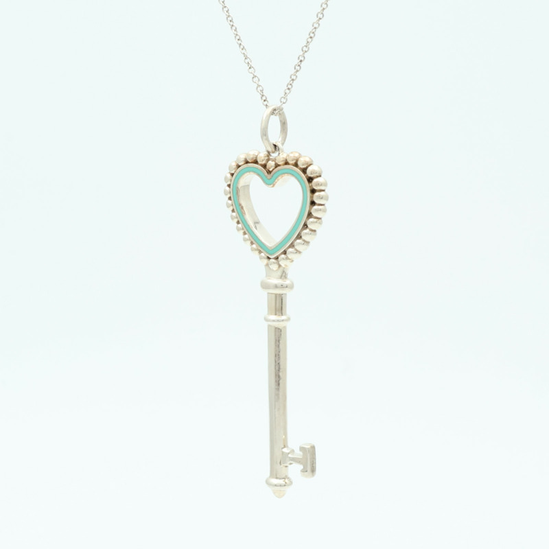 TIFFANY＆CO 925純銀Heart Key Necklace項鍊-2