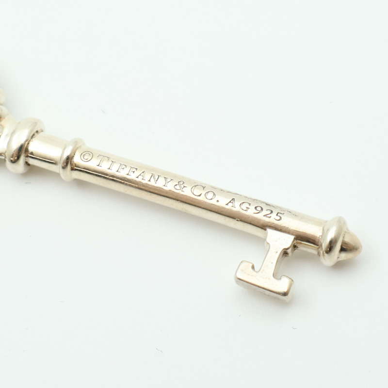 TIFFANY＆CO 925純銀Heart Key Necklace項鍊-5
