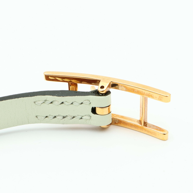 HERMES Swift皮革Behapi Double Tour Bracelet金扣手鏈-7