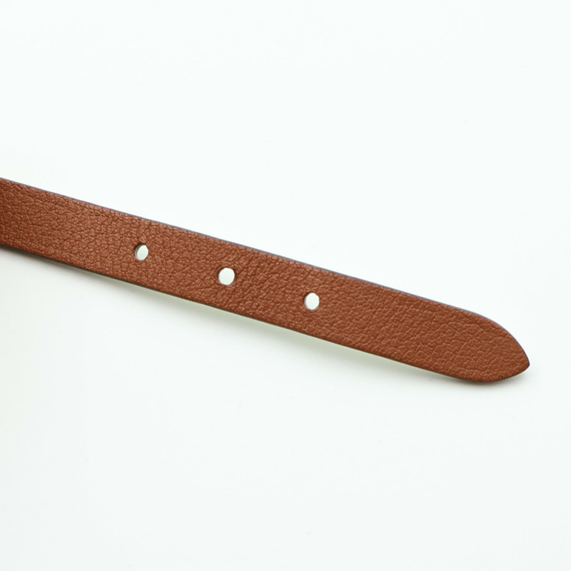 HERMES Swift皮革Behapi Double Tour Bracelet金扣手鏈-8