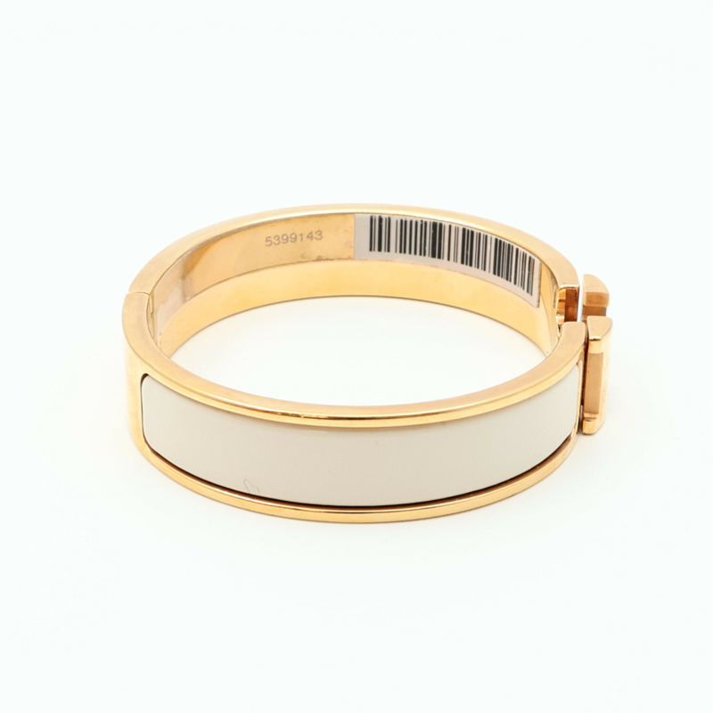 HERMES 金屬/琺瑯Clic H Bracelet金扣手鐲-1
