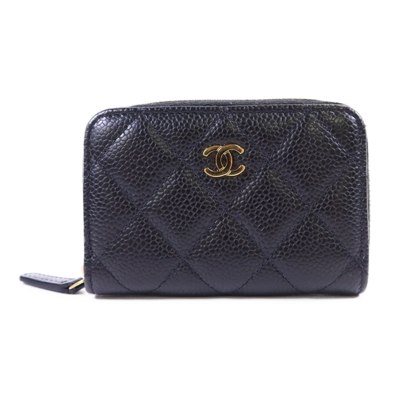 CHANEL 牛皮皮革Card Case金扣卡片套-0