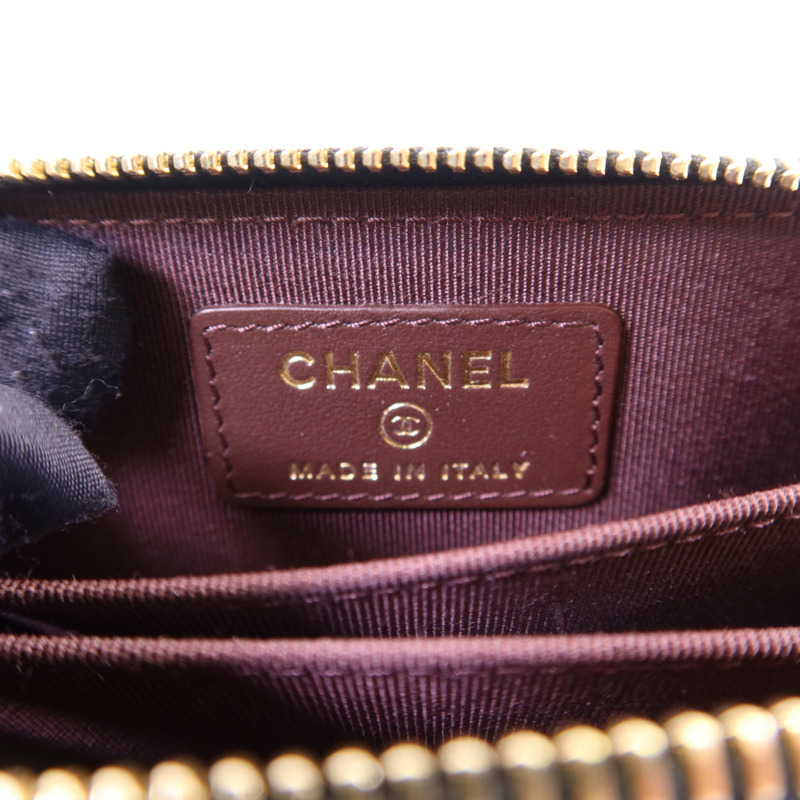 CHANEL 牛皮皮革Card Case金扣卡片套-5
