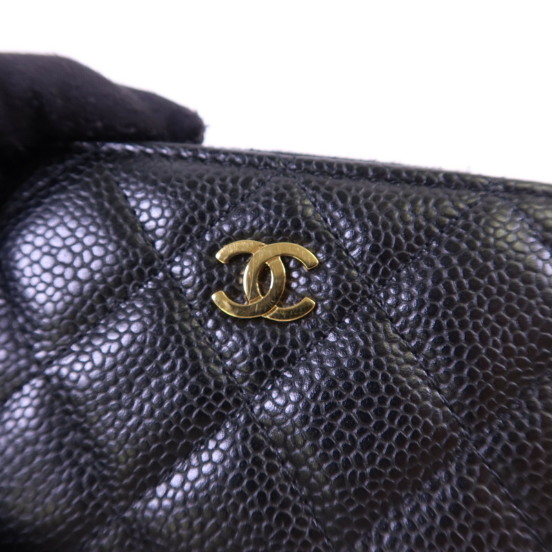 CHANEL 牛皮皮革Card Case金扣卡片套-8