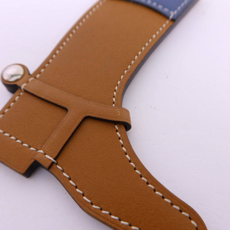HERMES Swift皮革Paddock Boot Charm掛飾Gold/Blue Agate-8