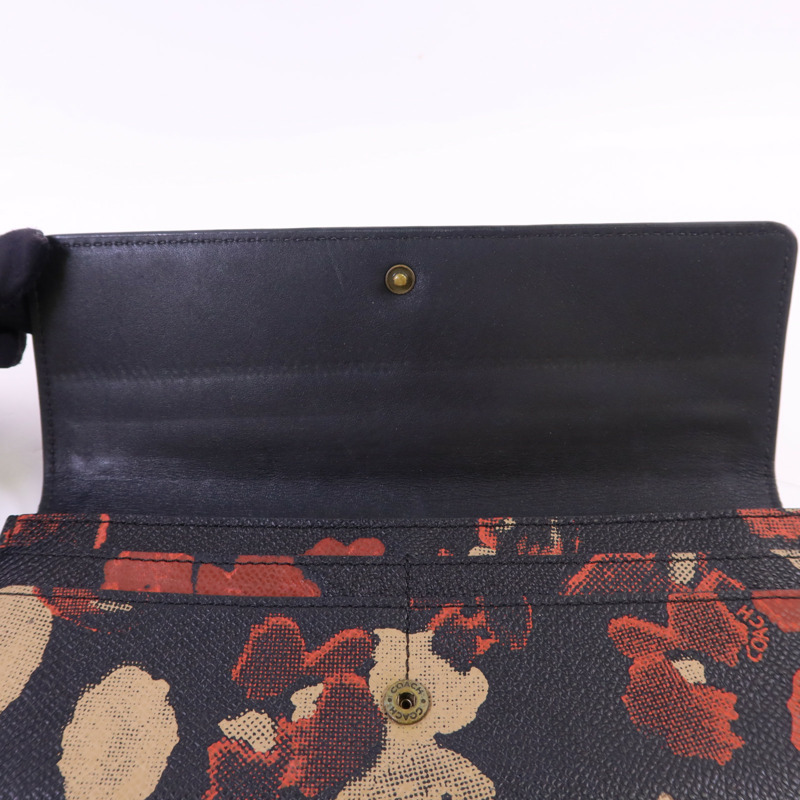 COACH 牛皮皮革Long Wallet長錢包-12