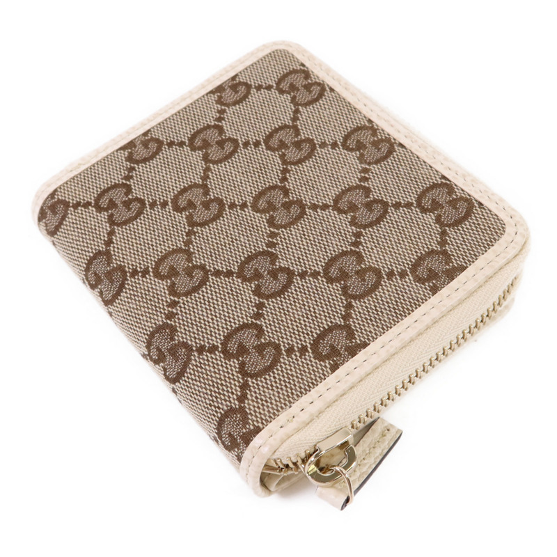 GUCCI 帆布Bifold Wallet金扣錢包-3